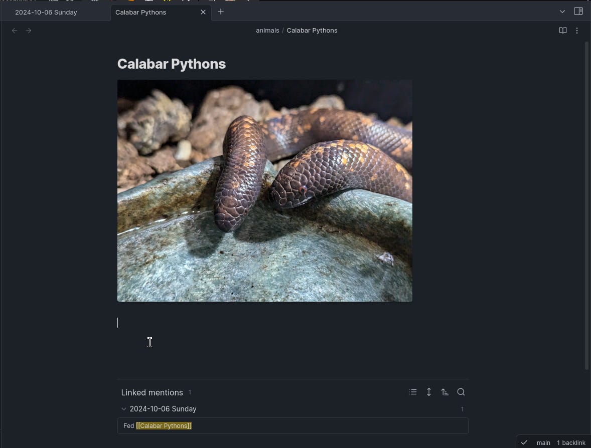 Using Obsidian for Animal Management